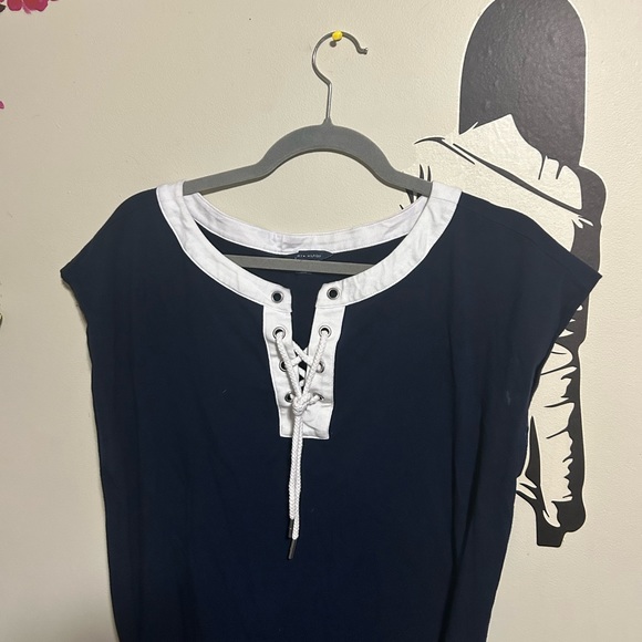 Vintage Tommy Hilfiger Navy Blue & White Dress - Picture 6 of 8